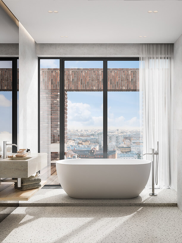 Ванная с окном — «Лермонтовский 54»